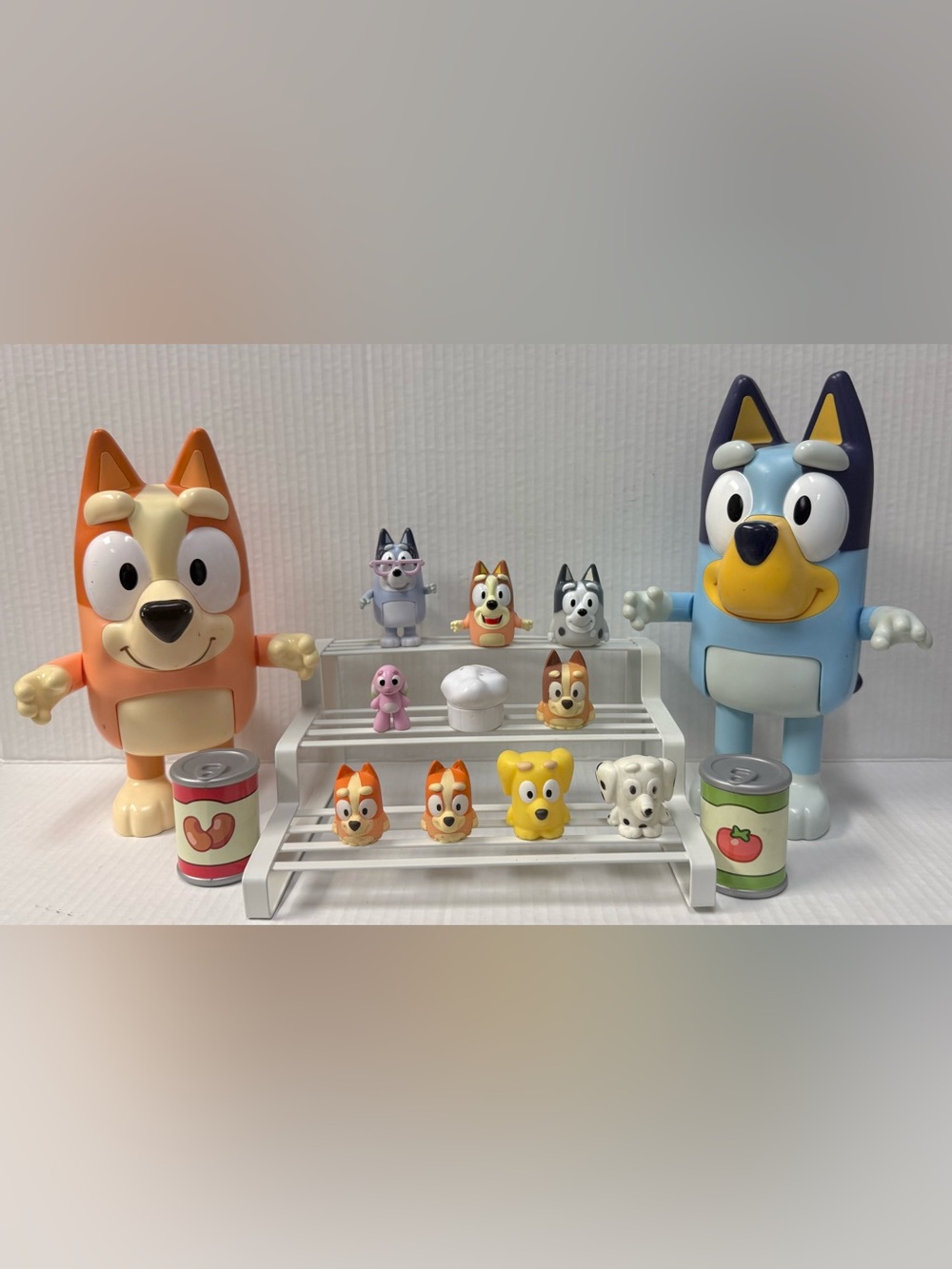 Bluey & Friends Toy Lot - Large 9" Articulated Figures & Mini Collectibles